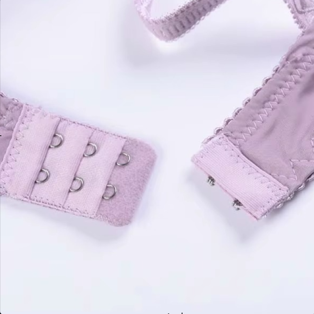 Double Padded Lace Trim Design Bra Set