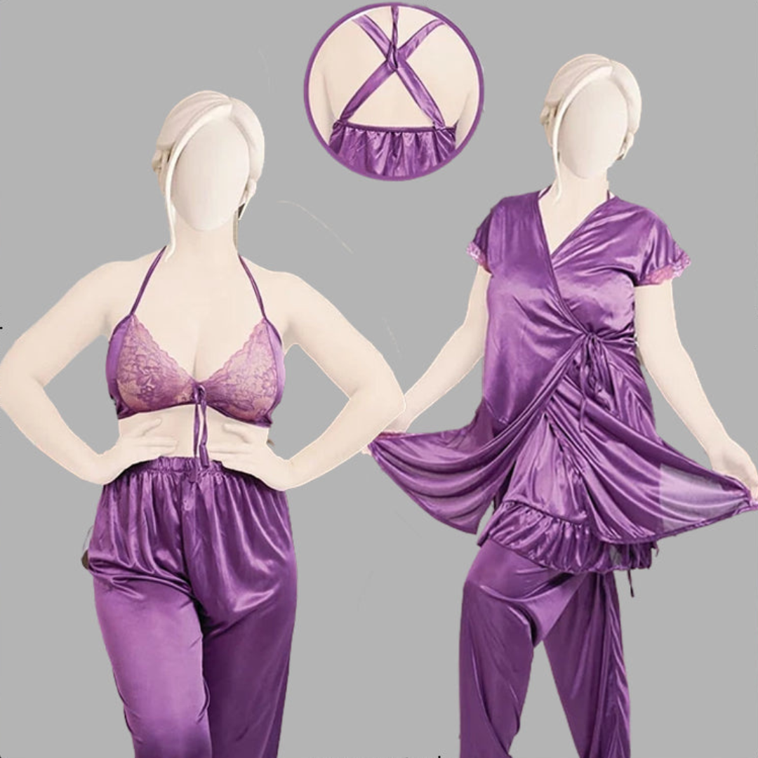 Gentle Touch Satin Silk Pajama Set