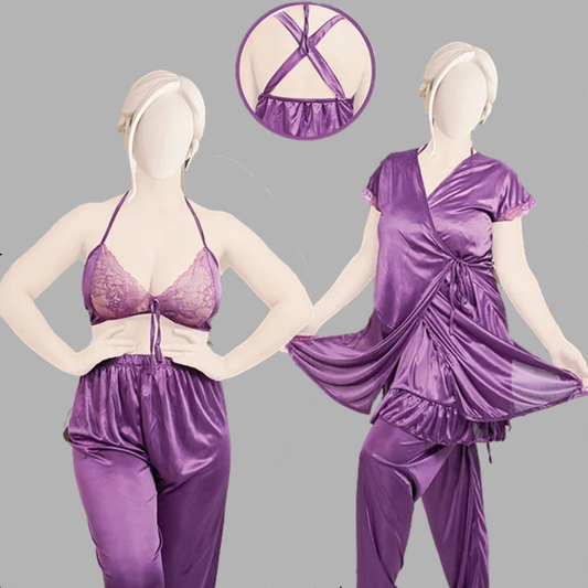 Gentle Touch Satin Silk Pajama Set