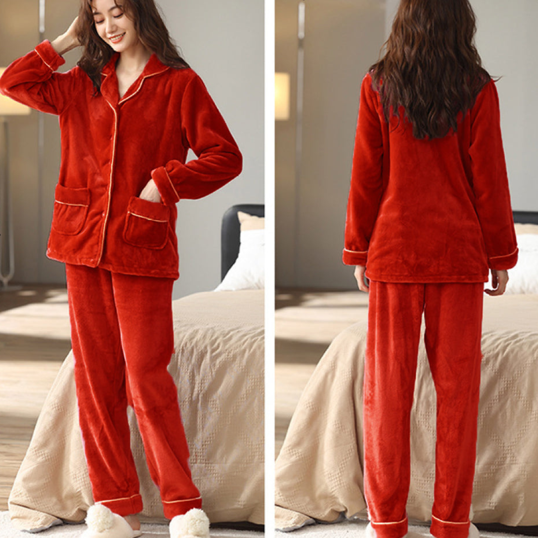 Thick Fluffy Warm Winter Pajama Set