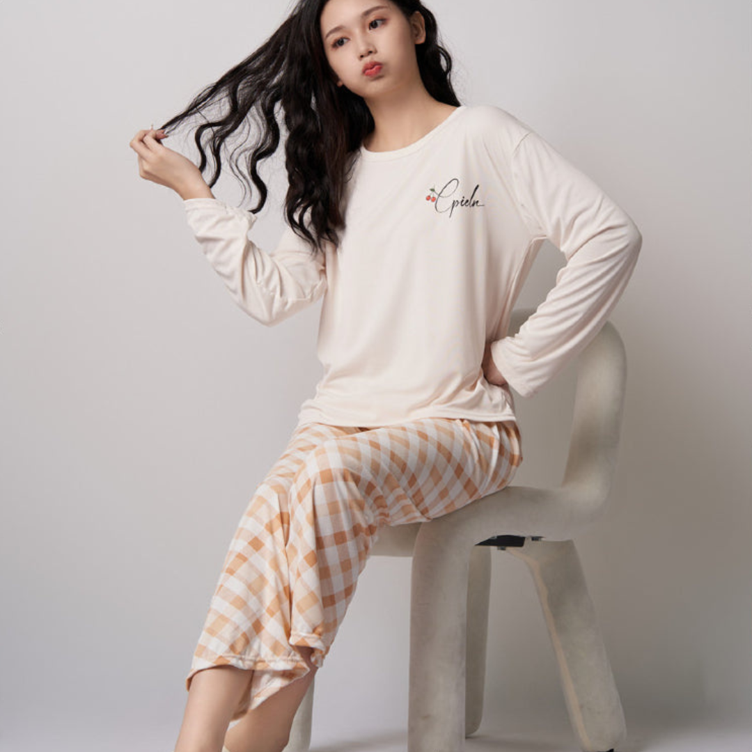 Check Printed Comfort Soft Cotton Night Set