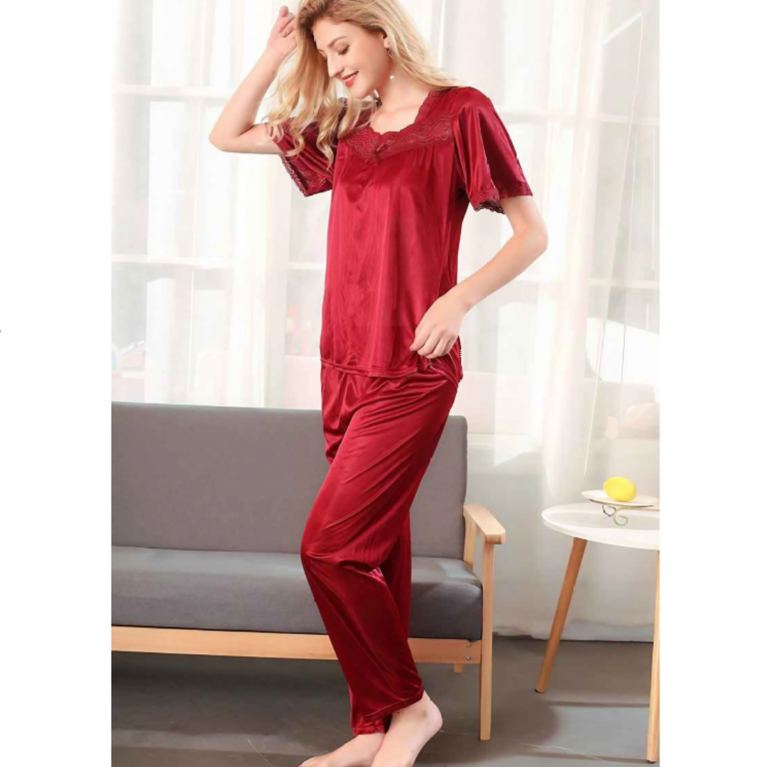 Silk Nightwear Pajama's Set