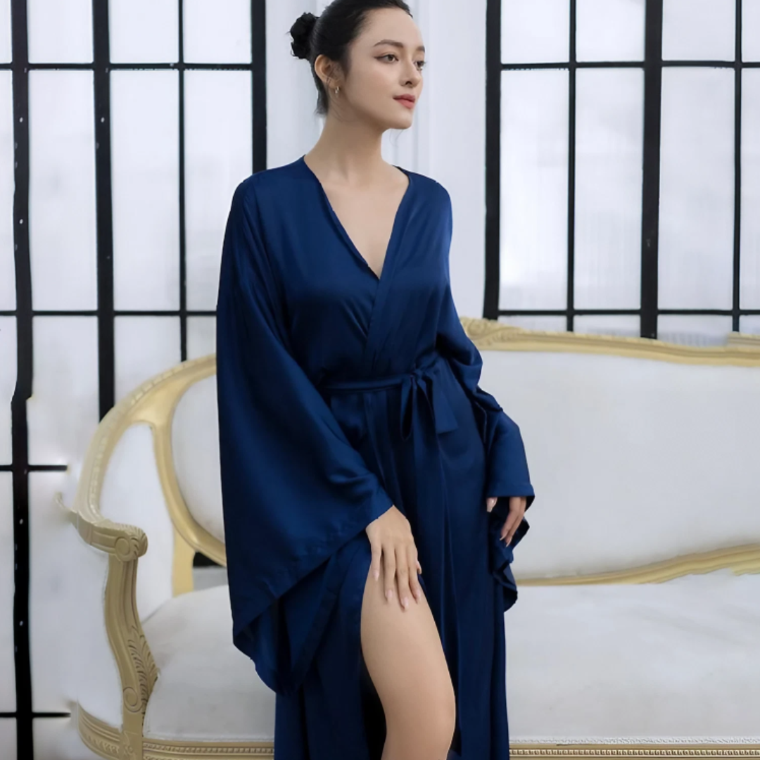 Satin Silk Long Robe Gown Nighty