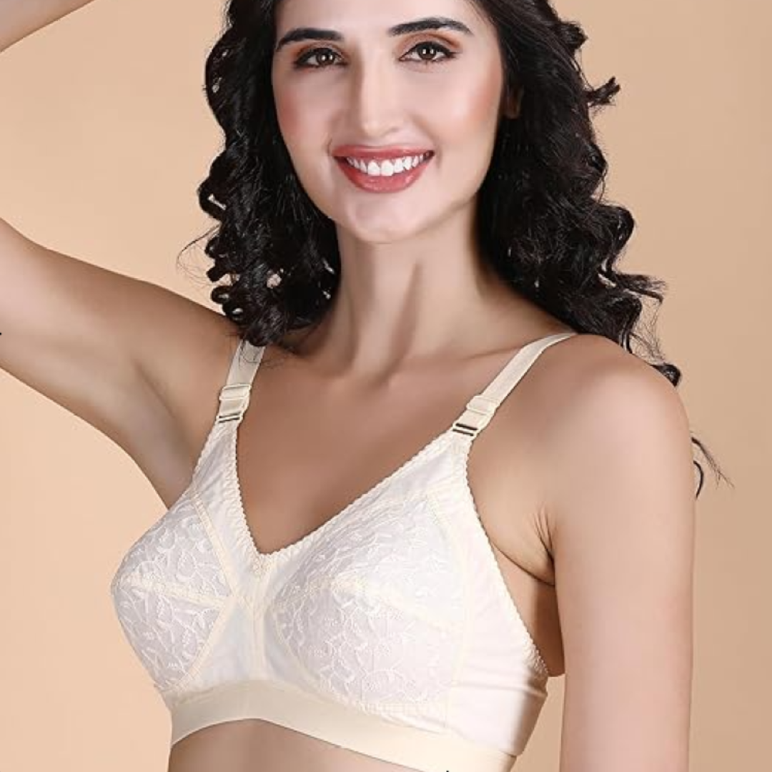 Non Padded Non Wired Embroidered Bra