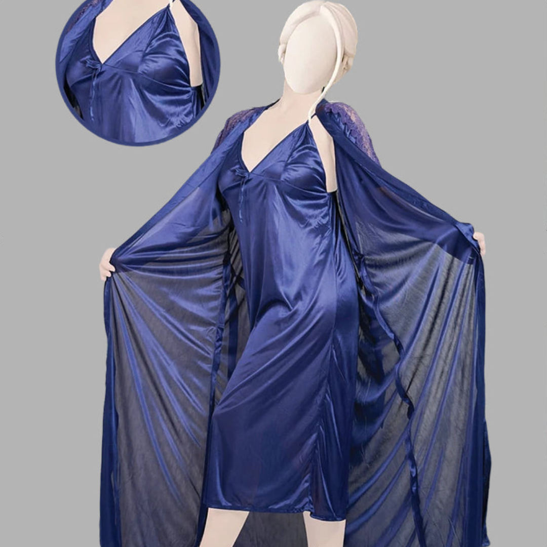 Elegance Smooth Satin Silk Nightgown