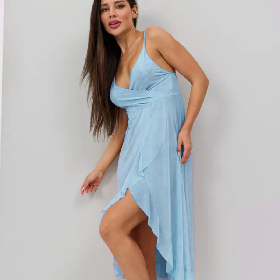Elegant Sheer Flowing Gown Nightwear