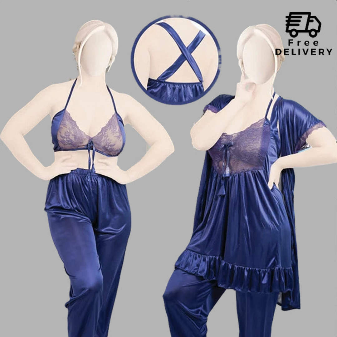 Gentle Touch Satin Silk Pajama Set