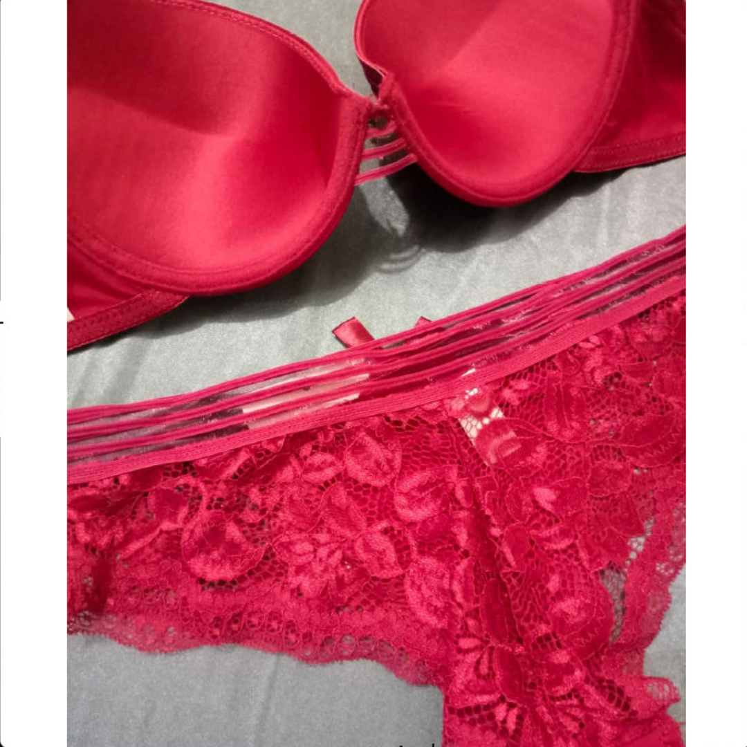 Thin Padded Lace Dreamy Thong Panty Set