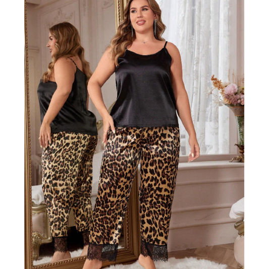 Urban Satin Silk Nightsuit in Trouser Style