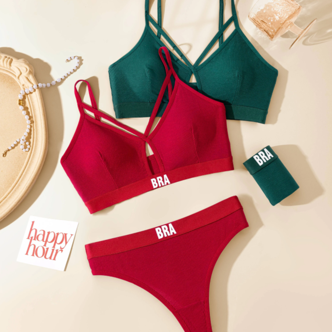 Elegant Thin Padded Bra With Matching Panty