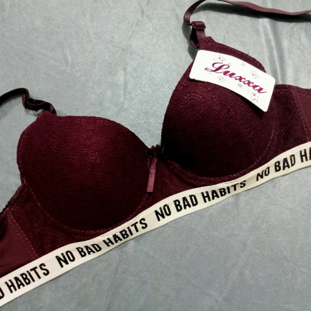 Pack Of 2 Nylon Lace Padded Bra