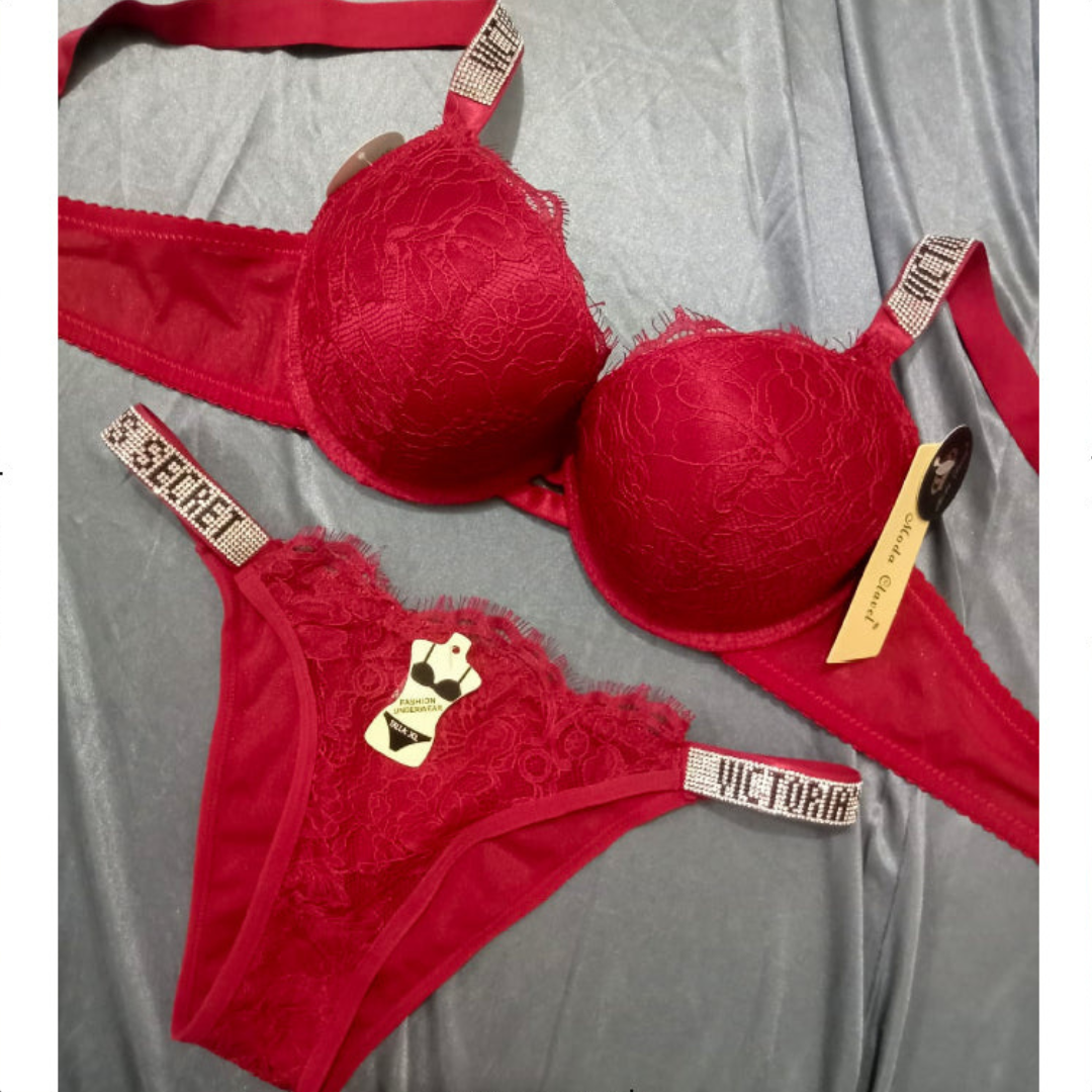 Veloura Net Luxe Double Push-Up Bra Set