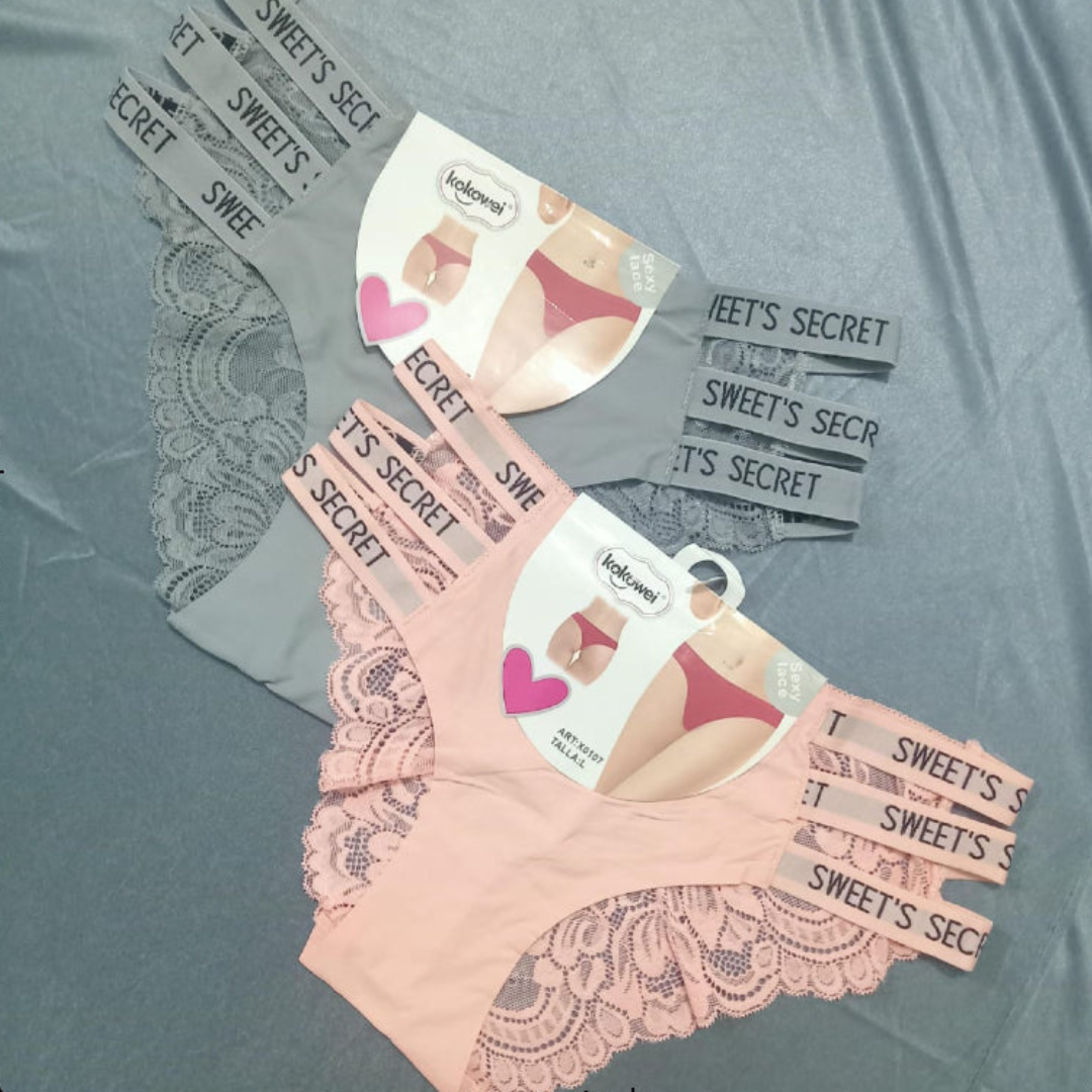 Pack of 2 Breif Lace Trim Panties