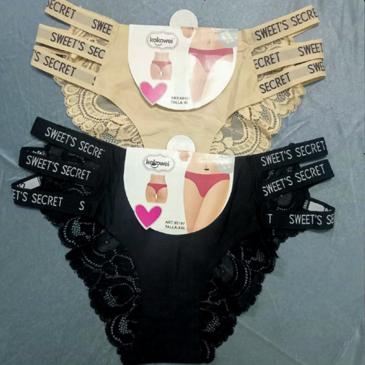 Pack of 2 Breif Lace Trim Panties