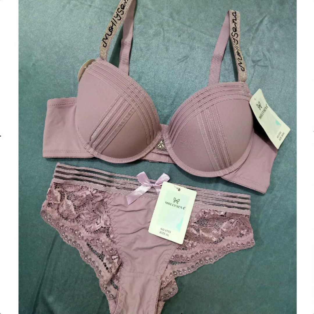 Thin Padded Lace Dreamy Thong Panty Set