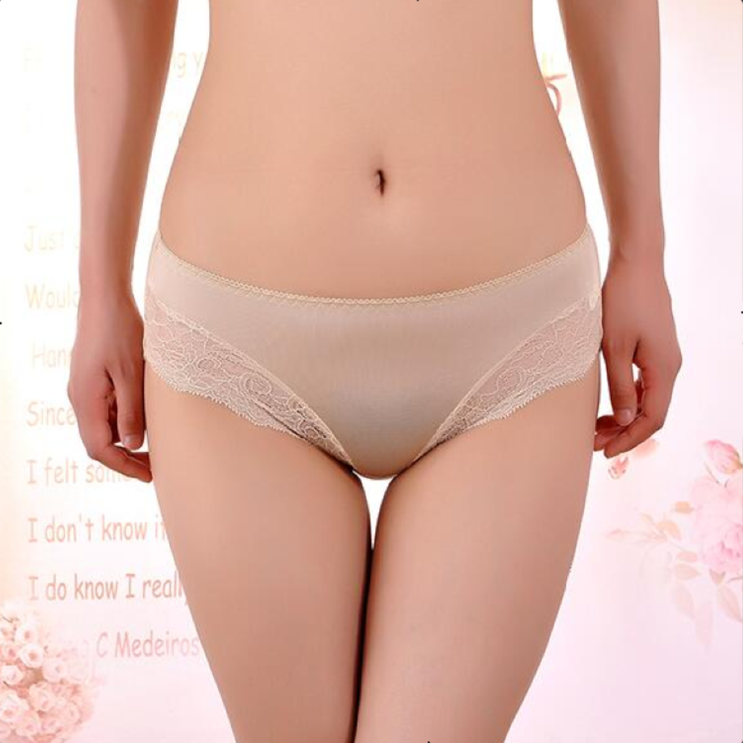 Pack of 2 Nylon Trim Lace Design Panties