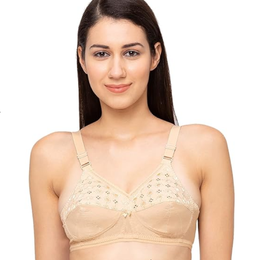 Non Padded Non Wired Embroidered For Women (Komal Bra)