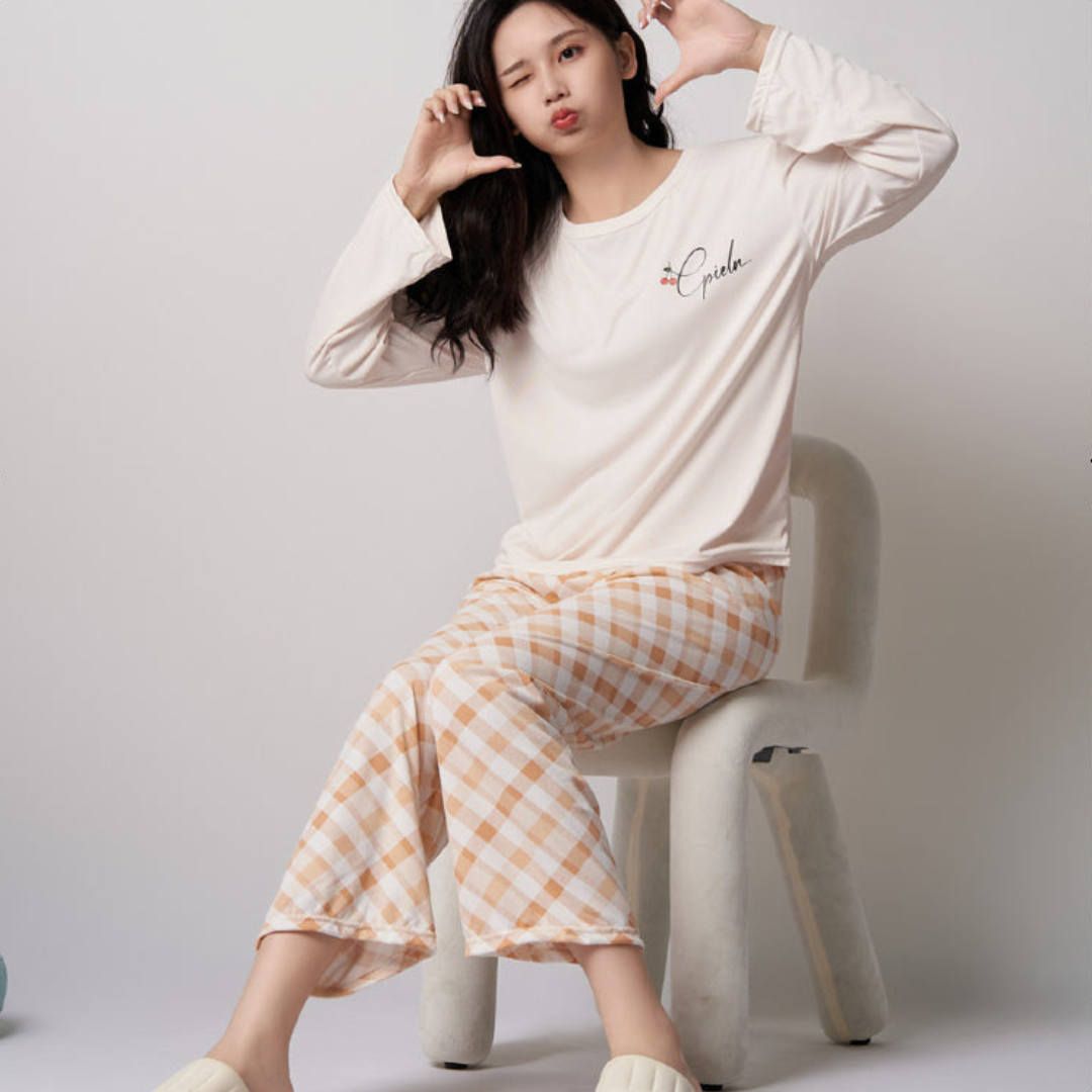 Check Printed Comfort Soft Cotton Night Set