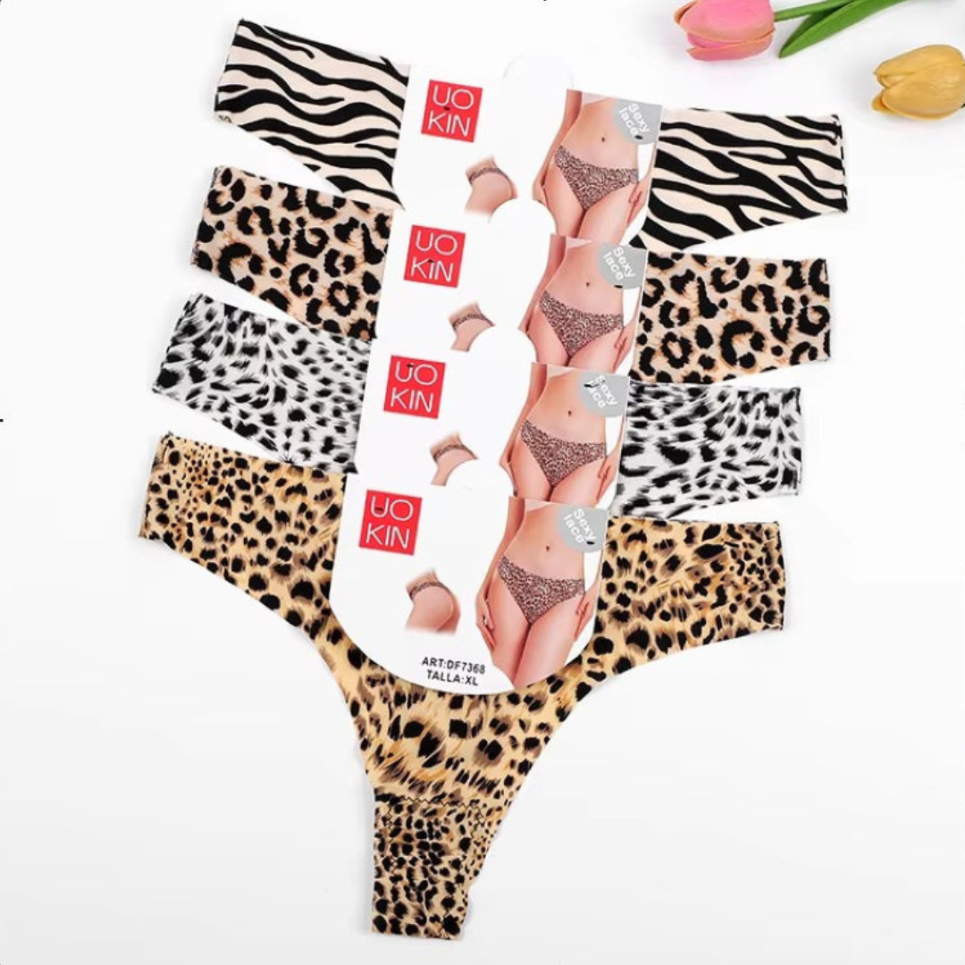 Pack of 2 Cheeta Printed Thong Panties