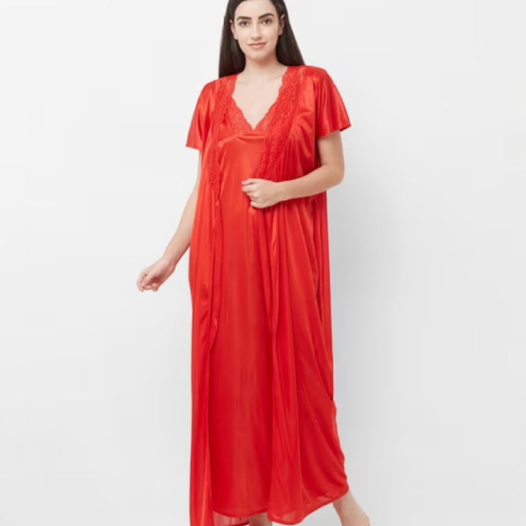 Sweet Embrace Satin Nightwear