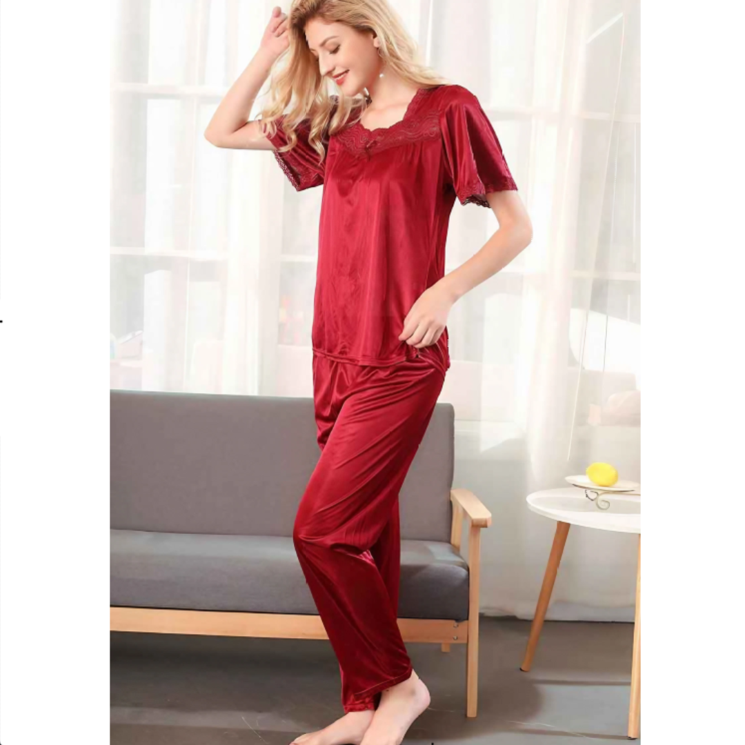 Silk Nightwear Pajama's Set