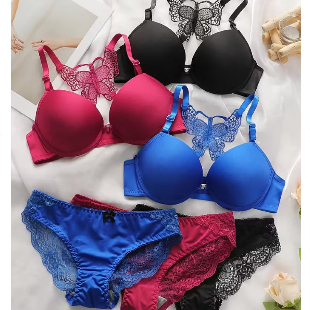 Push-up Front Open Butterfly Back Set