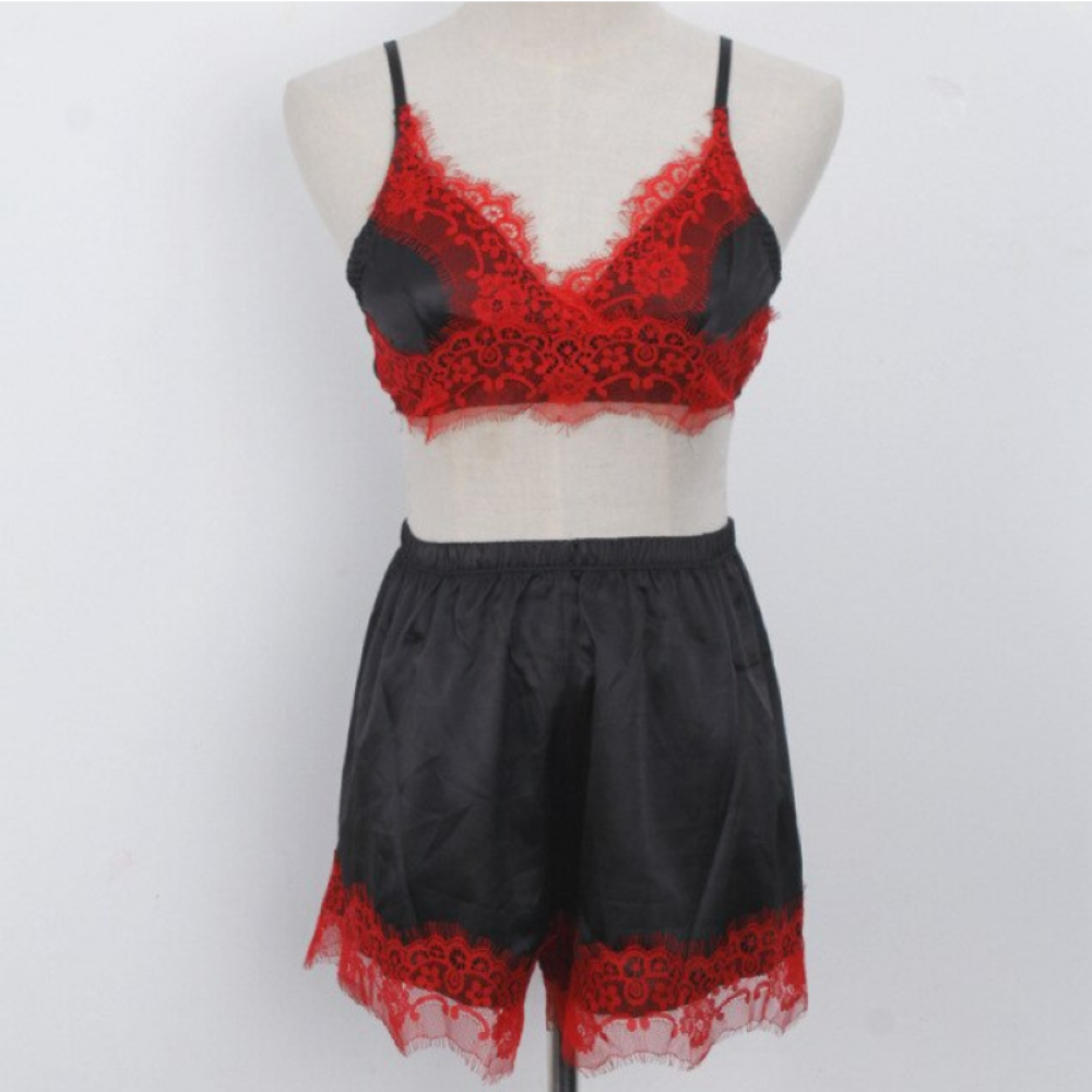 Satin Silk Lingerie With Boxer Panty