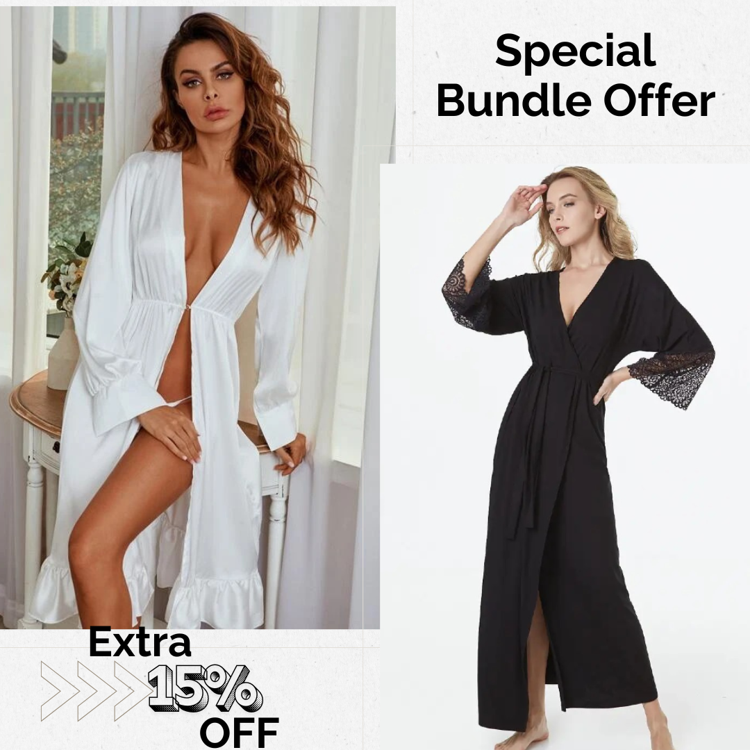 Pack of 2 Satin Silky Stylish Night Gown