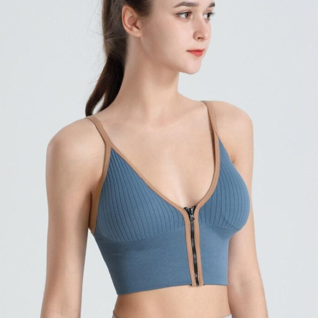 Front Open Crop Top Fashionable Bra