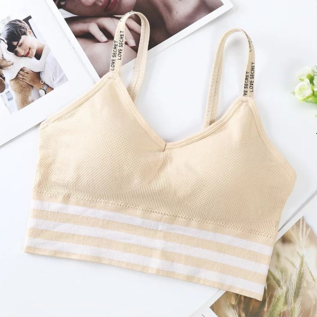 Removable Padded Wireless Pull-on Closure Bra