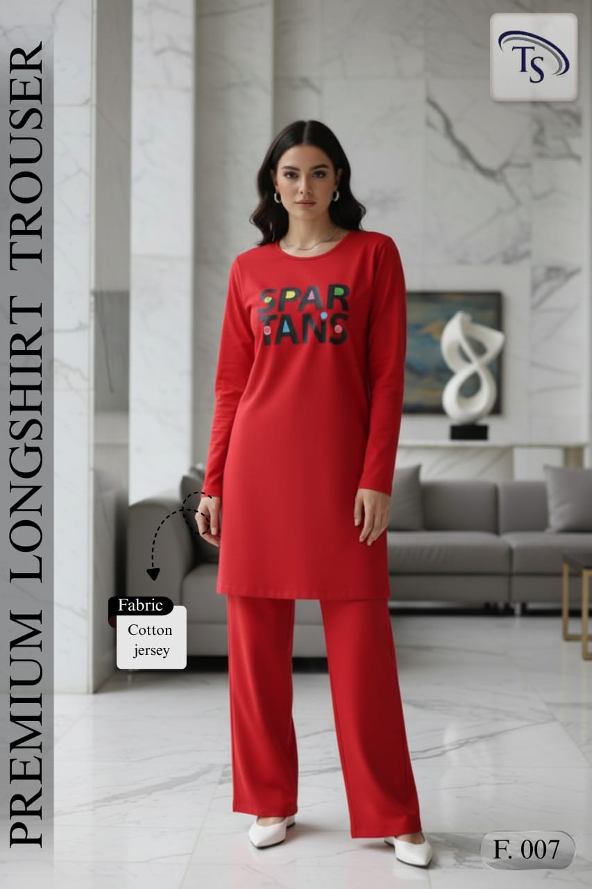 Premium Cotton Jersey Long Shirt Trouser