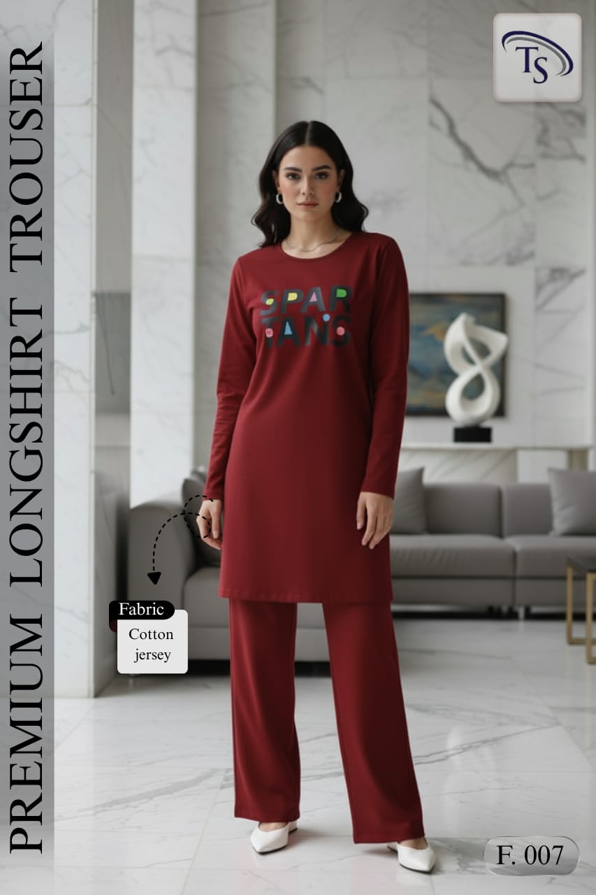 Premium Cotton Jersey Long Shirt Trouser