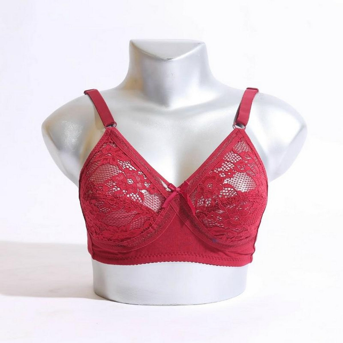 Soft Jersey Bra with Lace Trim – Non-Padded Style