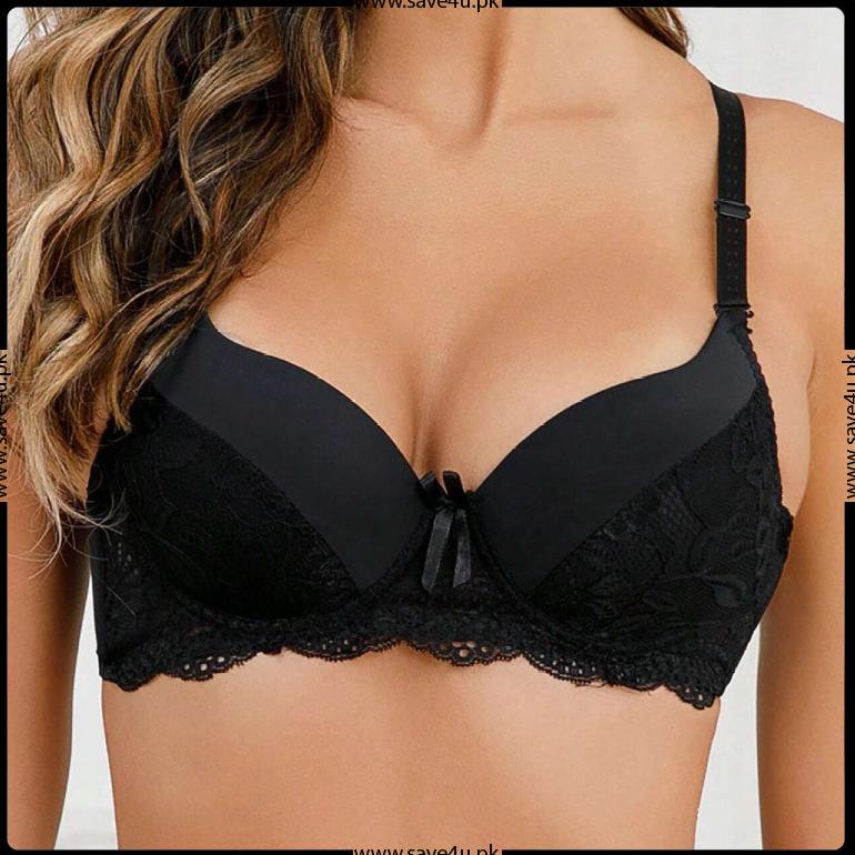 Floral Design Push Up Wired Ladies Bra