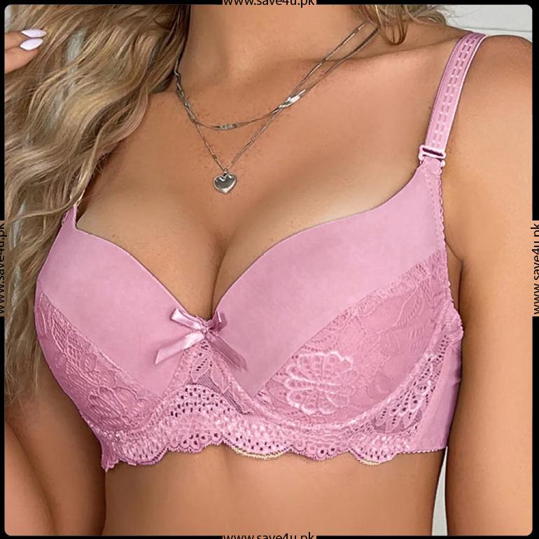 Floral Design Push Up Wired Ladies Bra