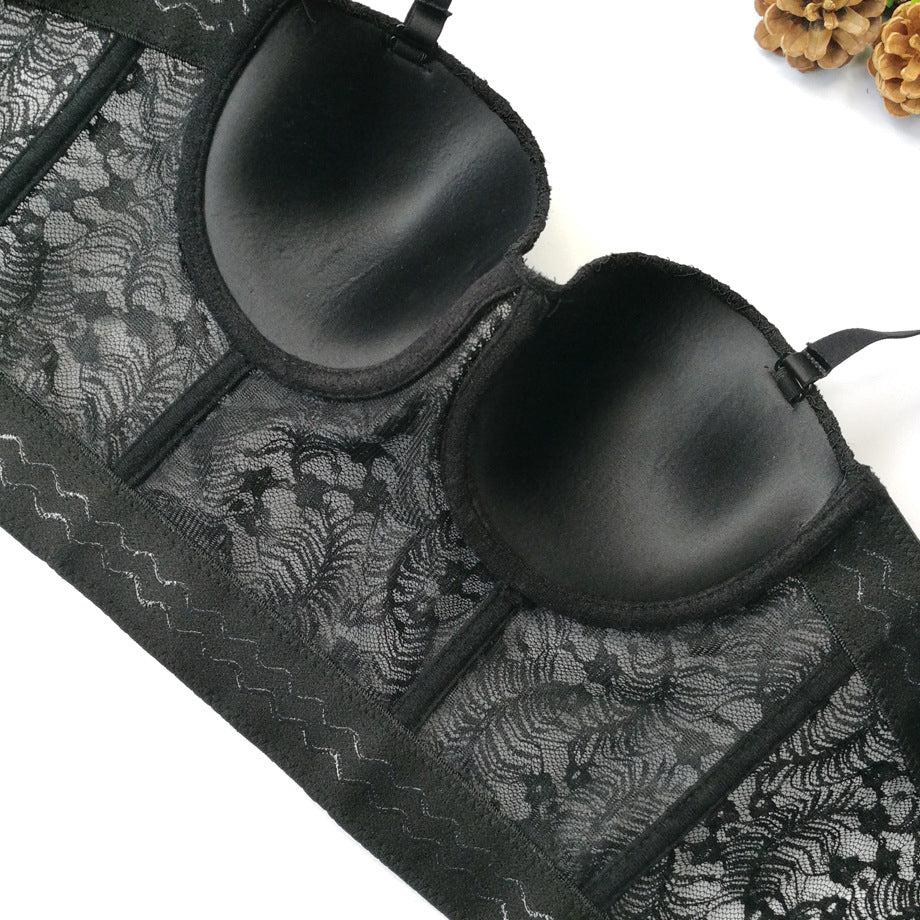 Thin Cups Wired Longlined Lace Bra