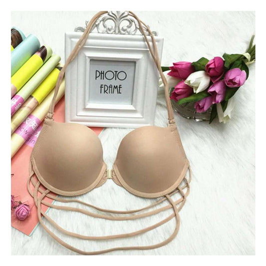 Front Hook Open Wired Seamless Push Up Bra
