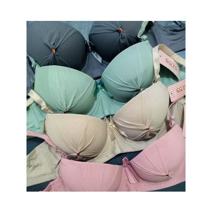 Stylish Front Ribbon Padded Wired Bra