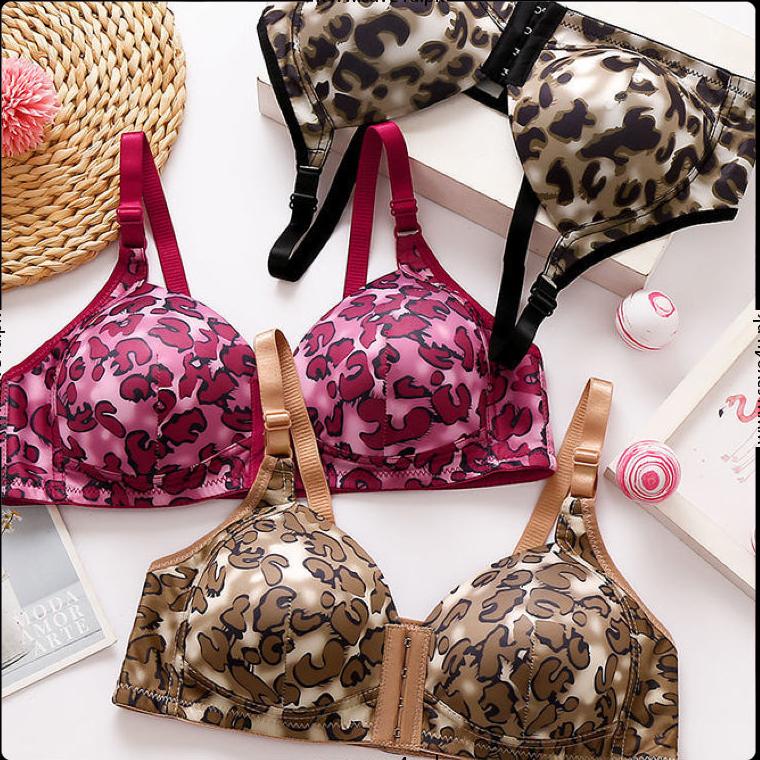 Cheeta Printed Front Open Padded Bra