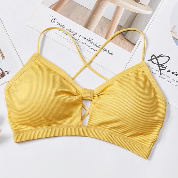 Bow Knot Soft Removable Cups Bra