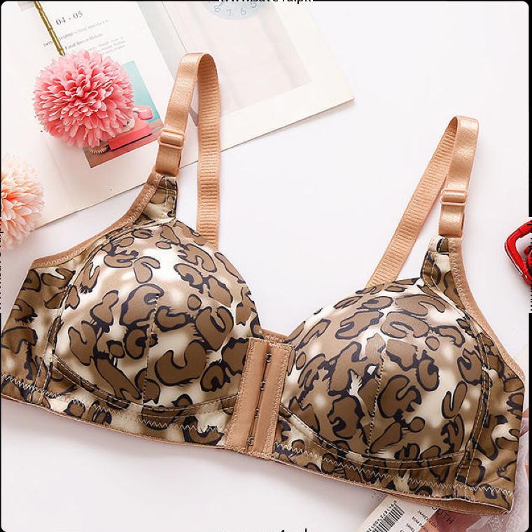 Cheeta Printed Front Open Padded Bra