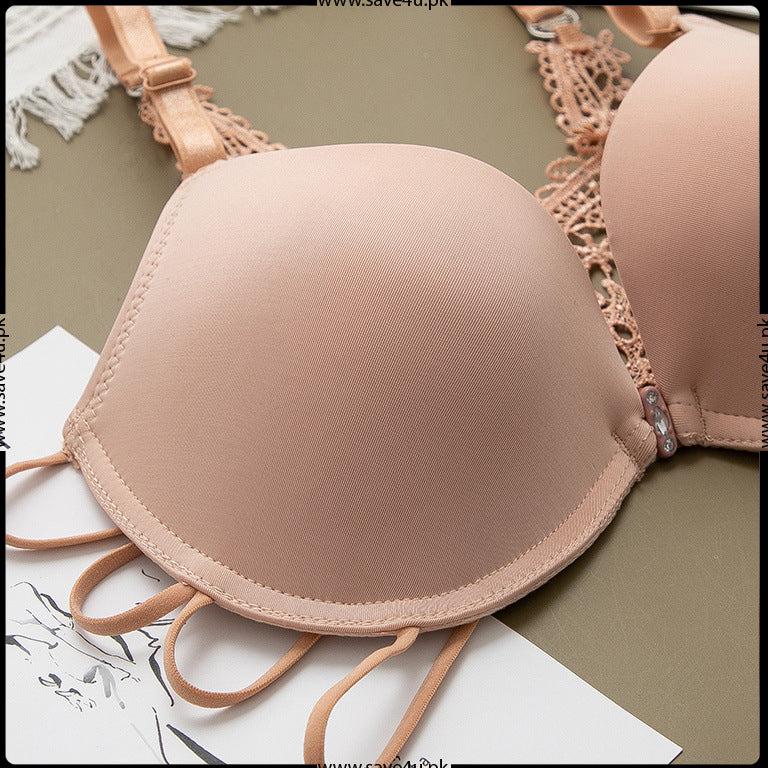 Front Closure Push Up Bra with Underwire