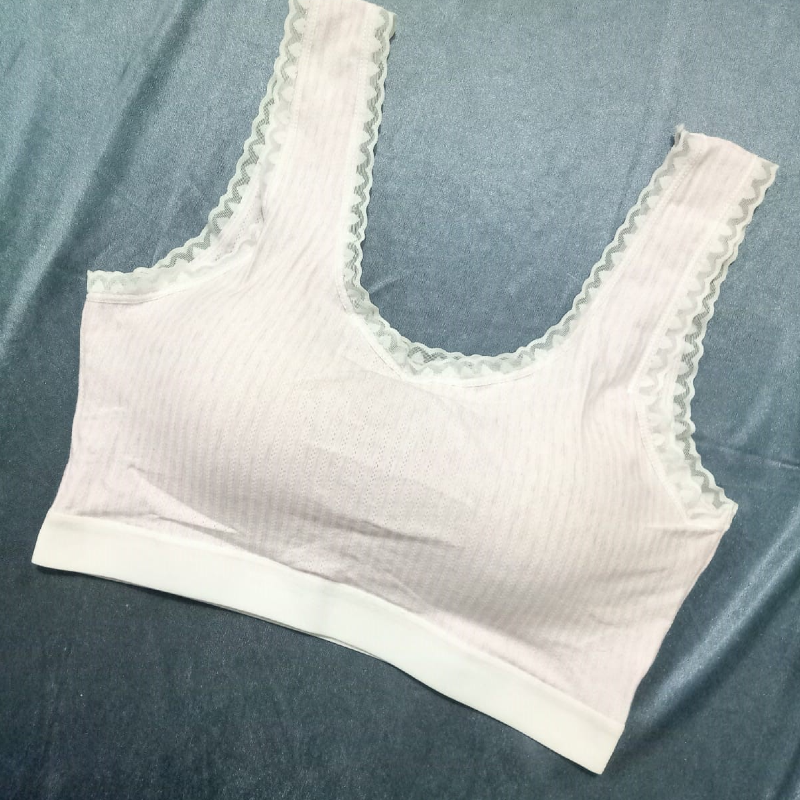 Ladies Wireless Thin Padded Cotton Comfy Bra