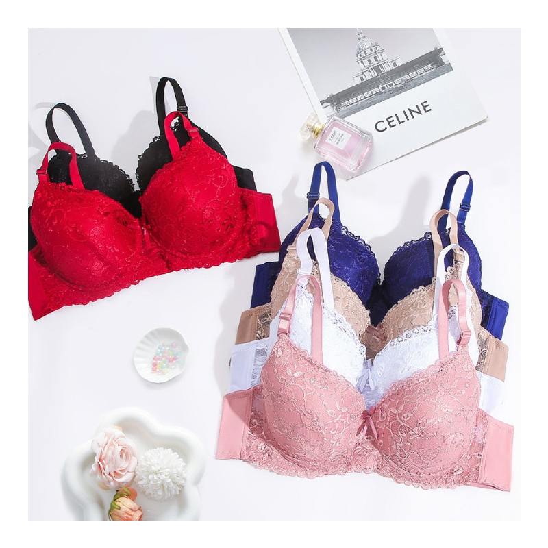 Exquisite Floral Lace Push Up Wired Bra