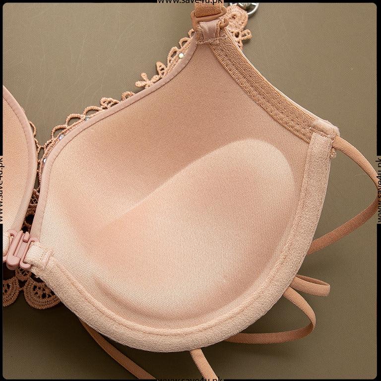 Front Closure Push Up Bra with Underwire
